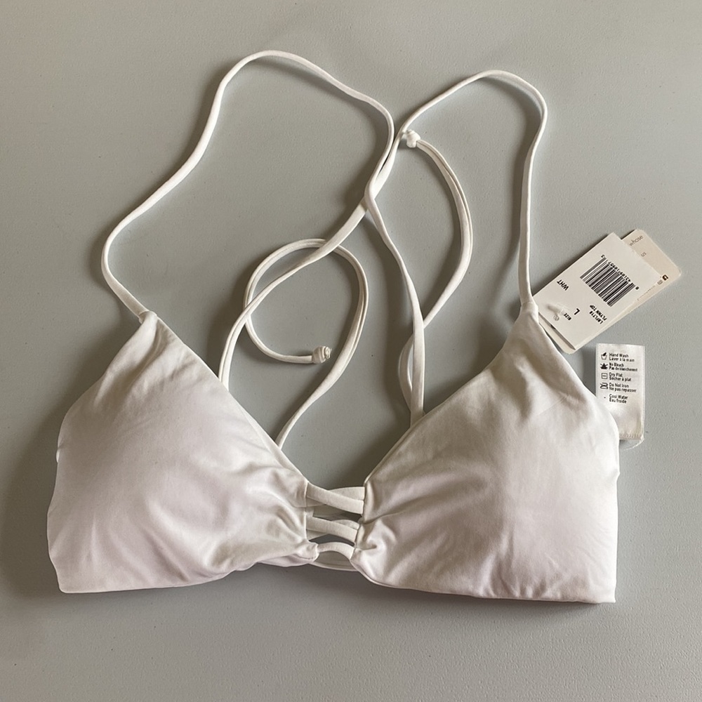 L*space Flynn Swim Top White Size L